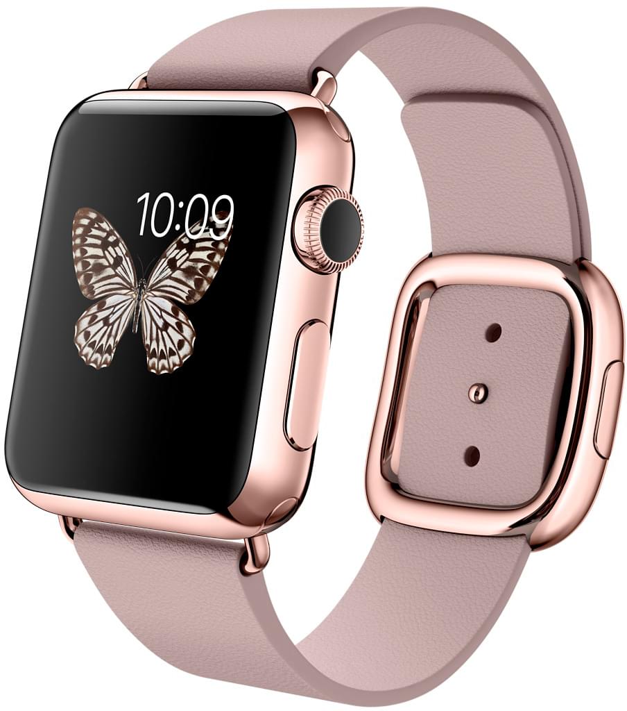 Apple Watch Edition, корпус 38 мм из 18-каратного розового золота, ремешок телесного цвета с современной пряжкой
